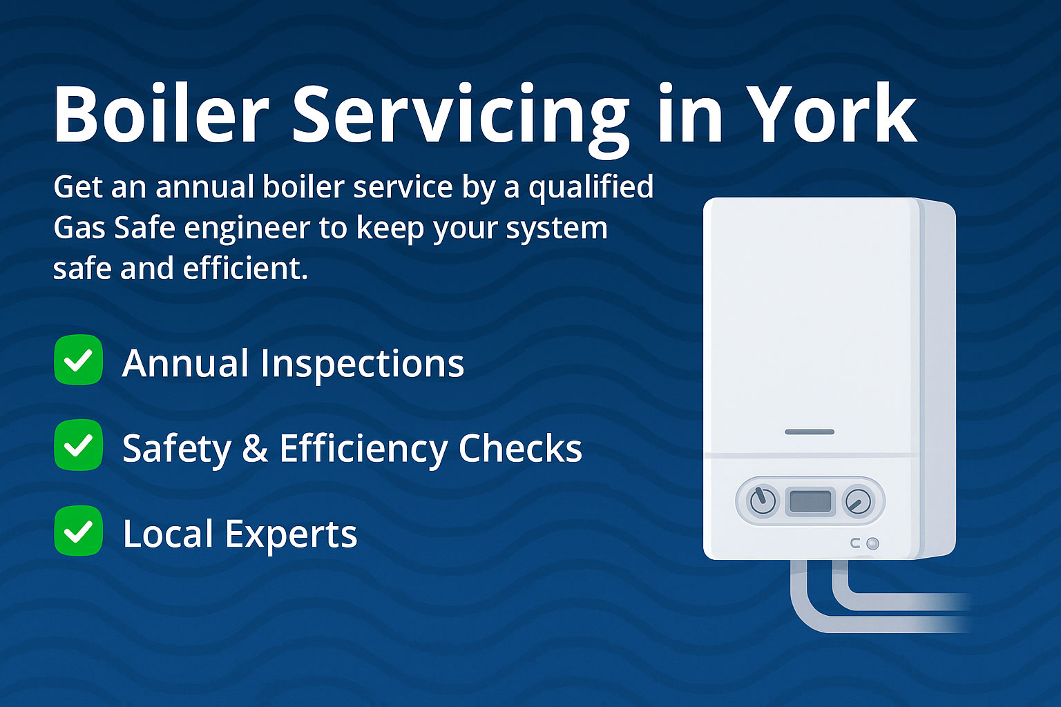 Simtec Heating engineer carrying out boiler servicing in a York home