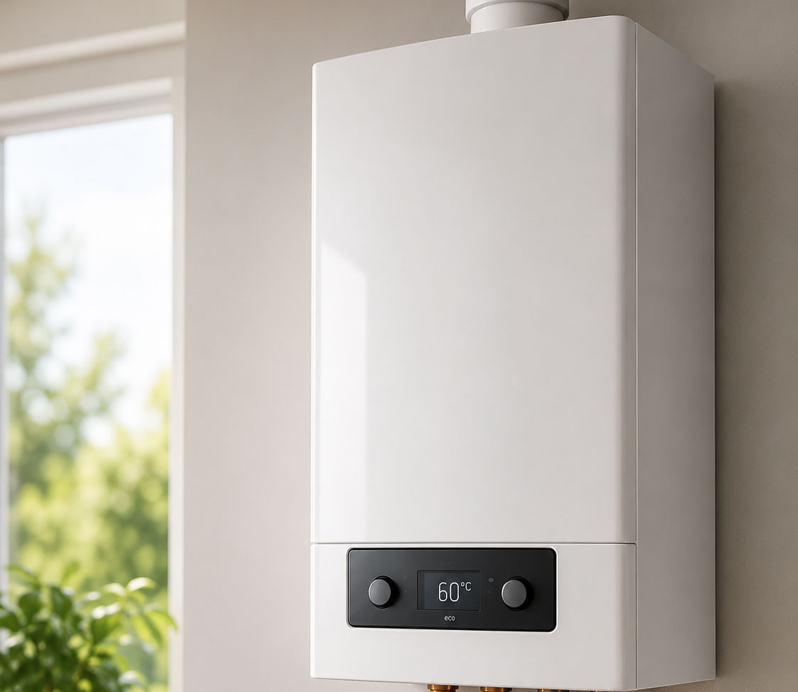 Gas boiler repair inspection in a modern home in York